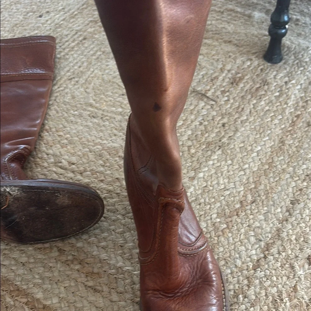 Frye Brown Leather Knee-High Boots - Picture 6 of 9